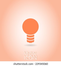 Icon lights. Lightbulb icon. Flat design style. Made in vector
