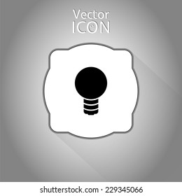 Icon lights. Lightbulb icon. Flat design style. Made in vector