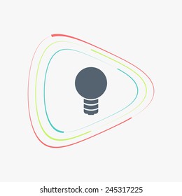 Icon lights. Lightbulb icon. Flat design style. Made in vector