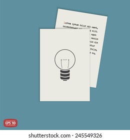 Icon lights. Lightbulb icon. Flat design style. Made in vector