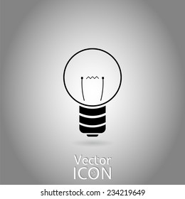 Icon lights on the background. Flat design style. Made in vector