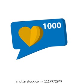 Icon like 1000,  Vector Illustration on white background