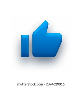 Icon Like 3D. for design presentation or application design