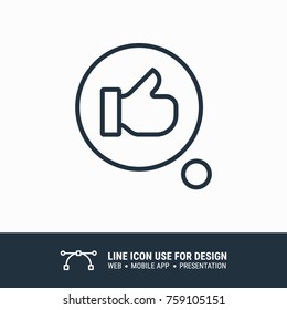 Icon Like Bubble Speech graphic design single icon vector illustration