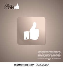 Icon like as a button. Made in vector