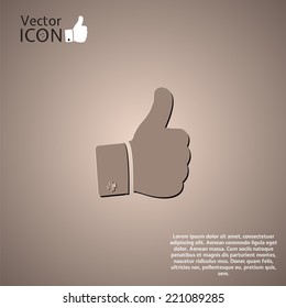 Icon like on the background. Made in vector