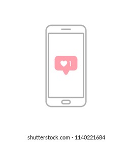 icon like on the screen of a smartphone. vector icon