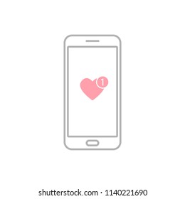 icon like on the screen of a smartphone. vector icon