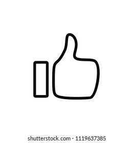 The icon of Like. Simple outline icon illustration, vector of Like for a website or mobile application