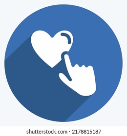 Icon Like. suitable for Feedback symbol. Long Shadow Style. simple design editable. design template vector. simple symbol illustration