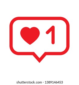 Icon like symbol, button. Social media, web, community, heart, business, love, application, share, logo, vote, networking, blog, information