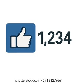 Icon "Like" thumb and like counter