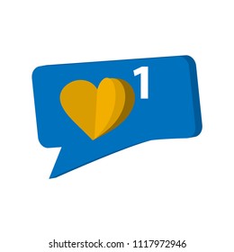 Icon like,  Vector Illustration on white background