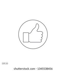 Icon like vector round, symbol
