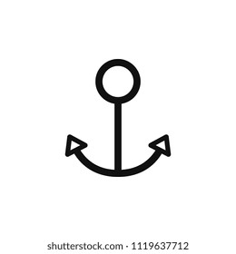 The icon of line anchor. Simple outline icon illustration, vector of line anchor for a website or mobile application