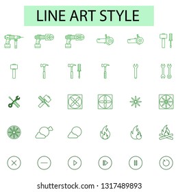 icon with line art style