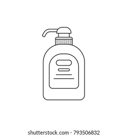 icon line bottle liquid soap