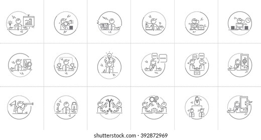 Icon Line business concept vector design 