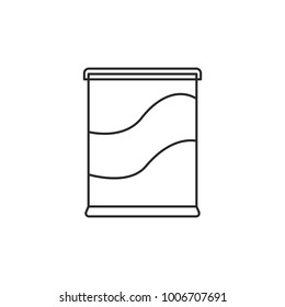 Icon line canned food in metal packaging