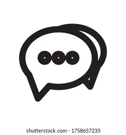 Icon line chating comment vector design
