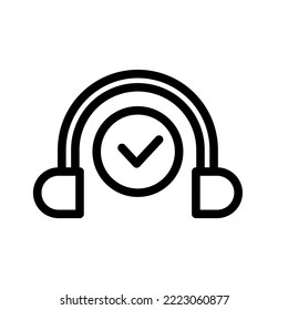 icon line check, verify badge, trust, verified, verification. editable color, outline color icon style.