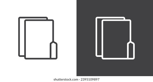Icon line of Choose location folders vector, Folder Icon in trendy line style isolated on black and white background.