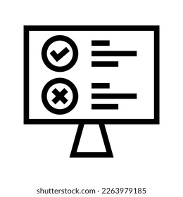 Icon Line, E-Learning, online learning. editable file.