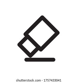 Icon line  eraser draw design