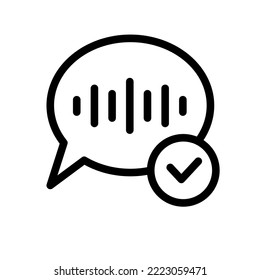 línea de icono, verificación de identificación de cara, verificación de voz, escáner de retina, verificación, verificación, comprobación, seguridad, color editable, estilo de icono de contorno.