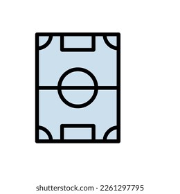 Icon Line Fill Color soccer, football, football equipment, soccer foul, soccer player. Outline fill color icon editable file.