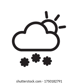 Icon line-heißes Schneewetter