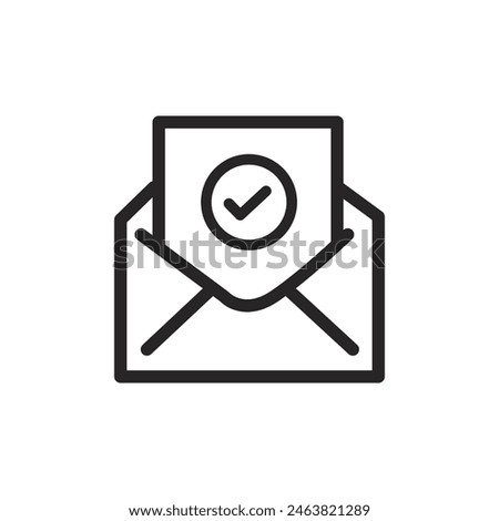 icon line message sent, message checklist completed