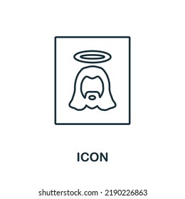 Icono de línea de icono. Icono de contorno simple monocromo para plantillas, diseño web e infografías