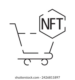 Icon Line NFT vector digital artwork