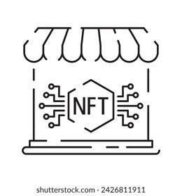 Icon Line NFT vector digital artwork