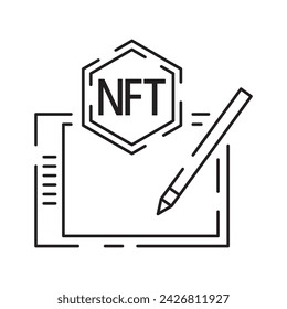 Icon Line NFT vector digital artwork