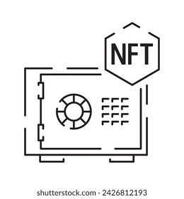 Icon Line NFT vector digital token