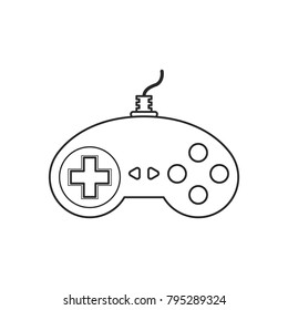 Icon line retro gamepad controller