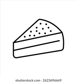icon line Slice of sweet cake.
