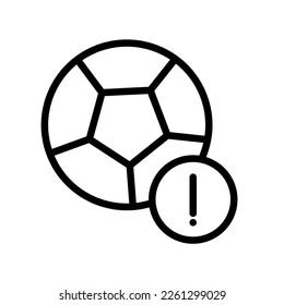 Icon Line soccer, football, football equipment, soccer foul, soccer player. Outline icon editable file.