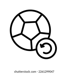 Icon Line soccer, football, football equipment, soccer foul, soccer player. Outline icon editable file.