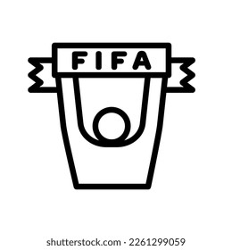Icon Line soccer, football, football equipment, soccer foul, soccer player. Outline icon editable file.