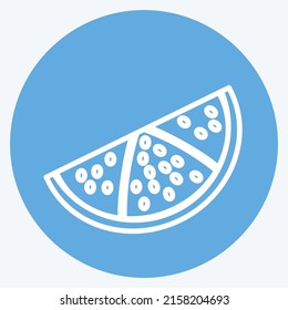 Icon Line. suitable for Fruits and Vegetables symbol. blue eyes style. simple design editable. design template vector