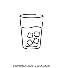 Icon line water. Drop liquid drink. Purification, pollution, healthy vector pictograms isolated on a white background