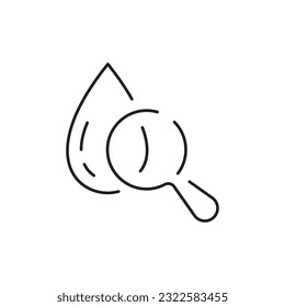Icon line water. Drop liquid drink vector pictograms isolated on a white background