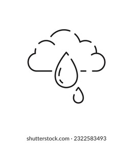 Icon line water. Drop liquid drink vector pictograms isolated on a white background