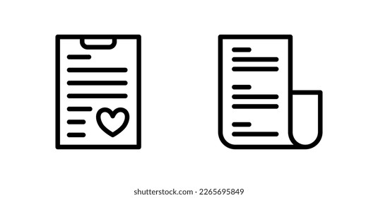icon line wish list, transaction document, Ecommerce. editable file. vector illustration