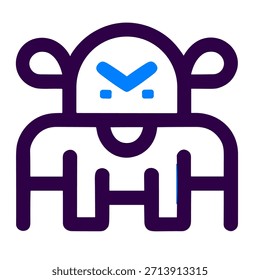 Icono. Una Ilustración vectorial lineal del icono aislado en el fondo blanco.