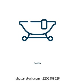  icon. Linear vector illustration from sauna collection. Outline  icon vector. Thin line symbol for use on web and mobile apps, logo, print media.