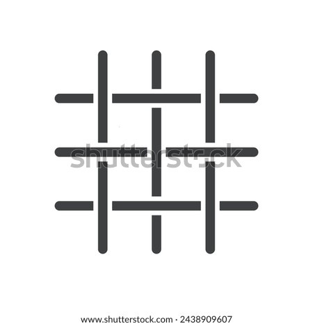 icon of linen textile, linen label, vector art.